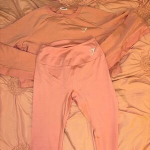 Gymshark Coral Pink Leggings and sweater